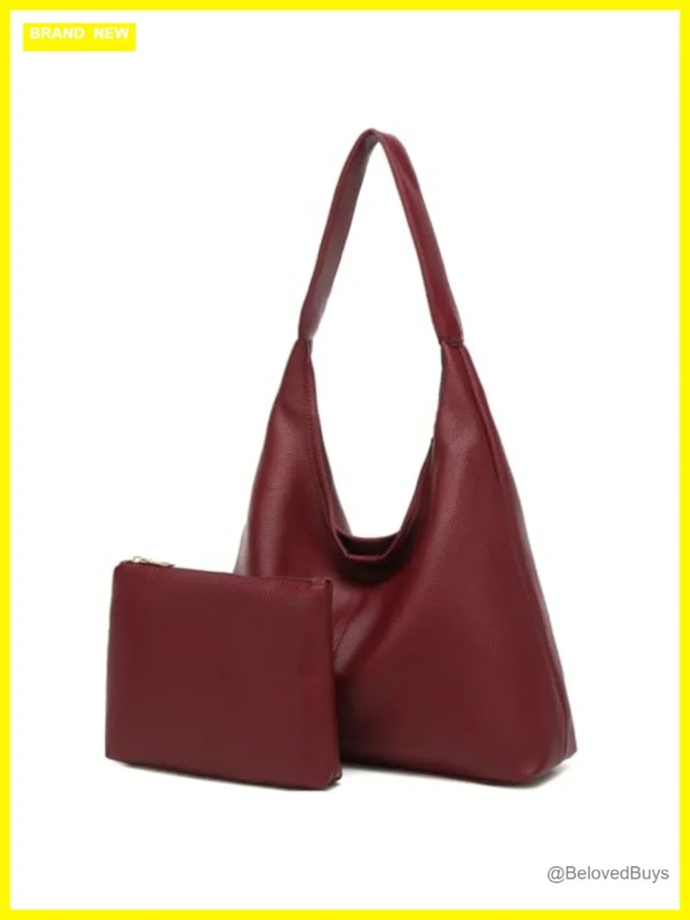 Slouchy Hobo Bag Shoulder Bag Faux Leather Tote Purse Work Travel
